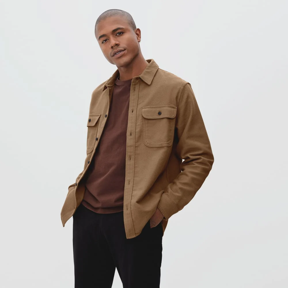 Tung overshirt | Uniform | Röstad kokosnöt
