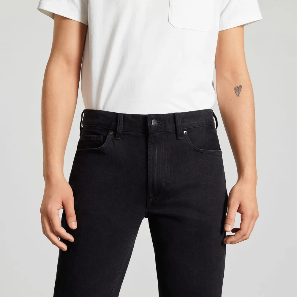 Organiska bomullsnära jeans | Kol
