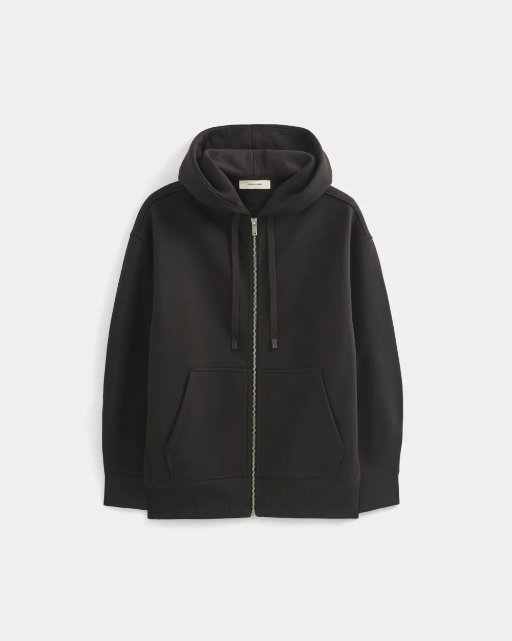Luxe Fleece Stor Stövle Full-Zip-Hoodie | Svart