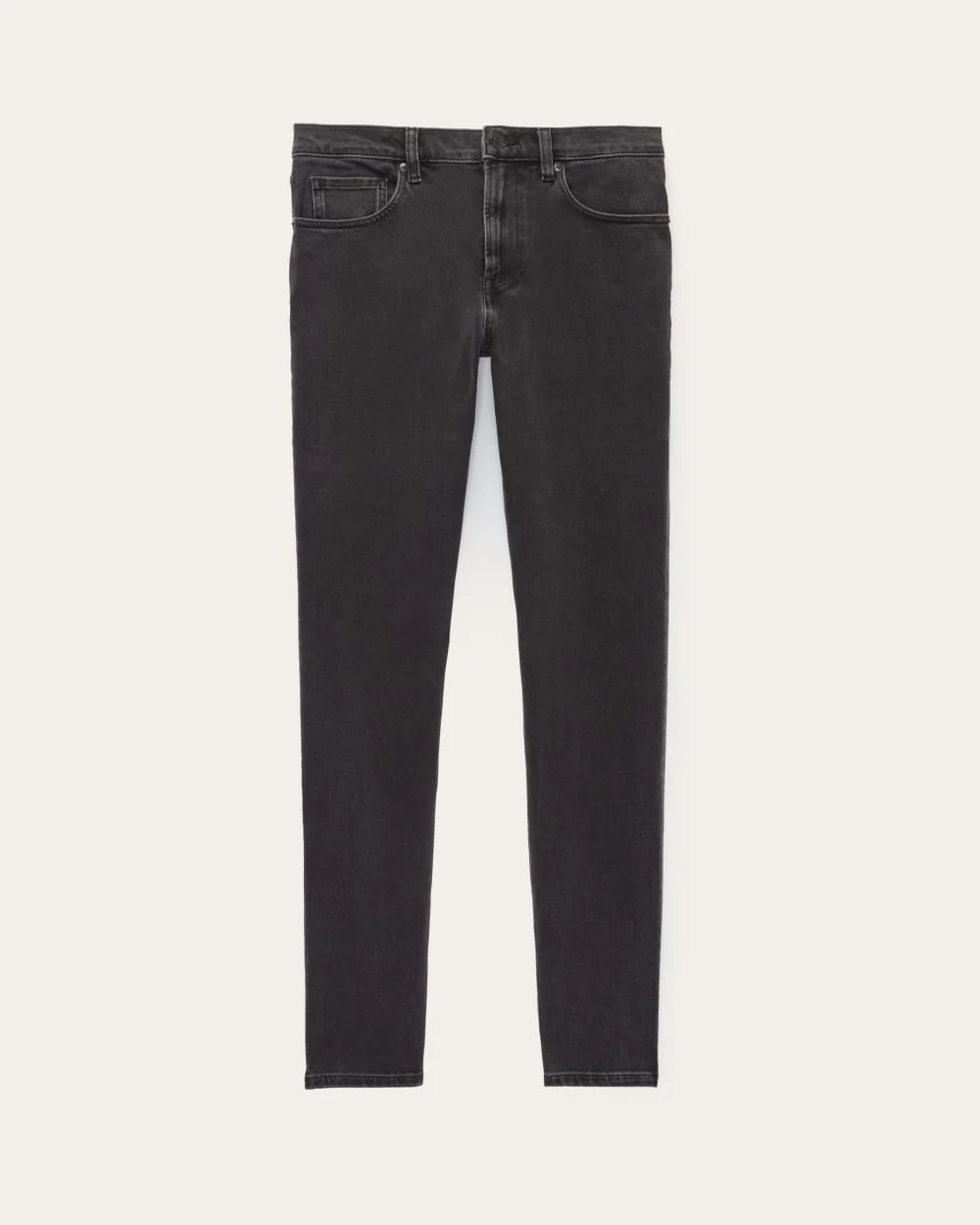 Den smala 4-vägs stretch organisk jeans | Uniform | Våtad svart