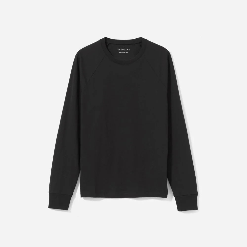 Premium-vikt långärms crew | Uniform | Svart