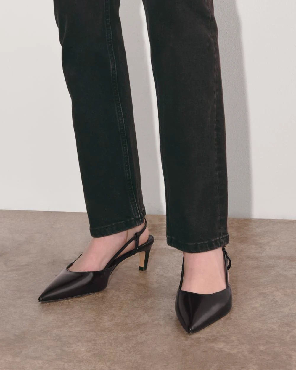 The Studio Slingback High Heel | Svart