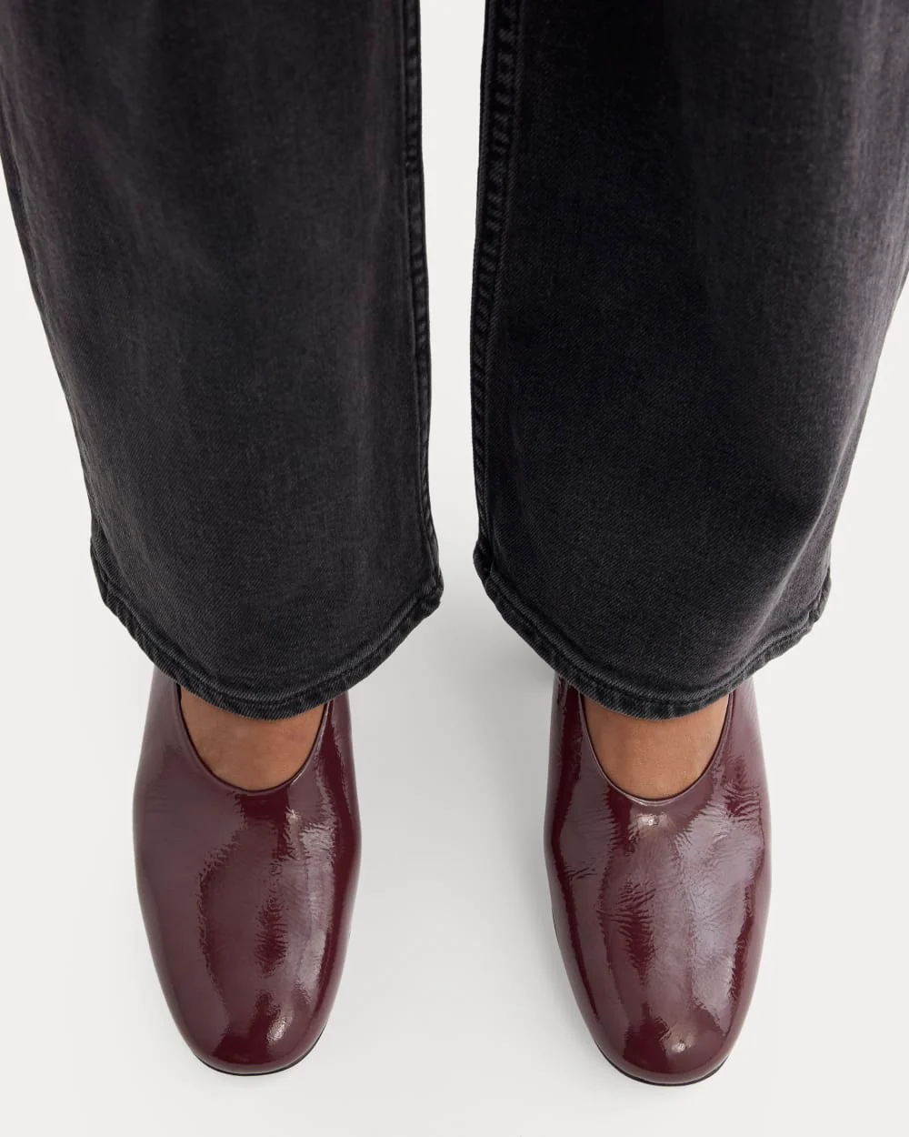 Böjd slingback-höjd | Burgund