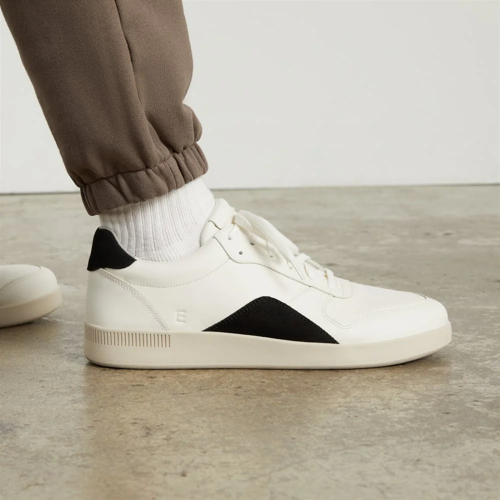 ReLeather® Court-sneaker | Off White / Svart