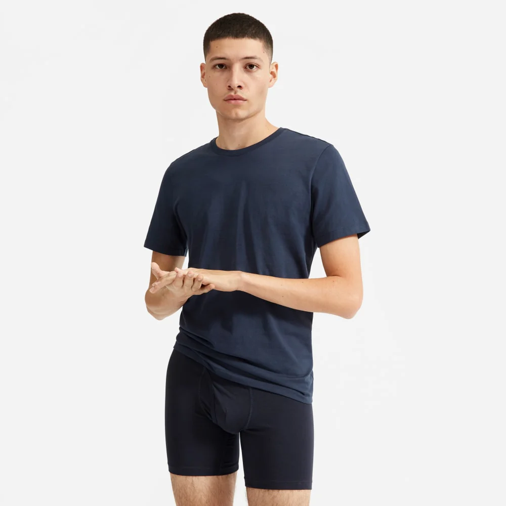 Supima® längre boxerbrief | Uniform | Djup blå