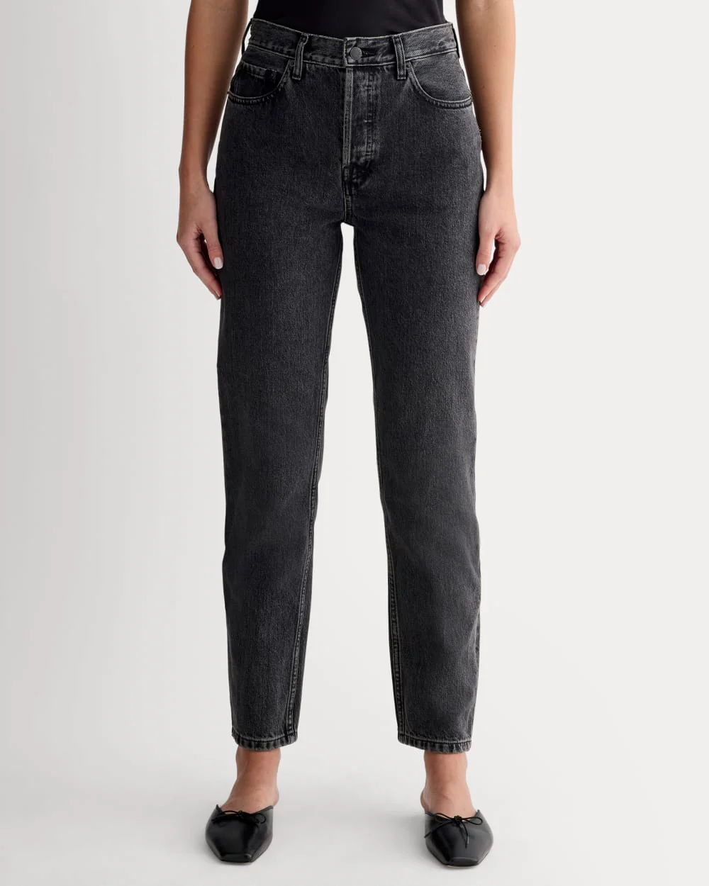 ’90-talets Cheeky®-jeans | Våt svart | 72,4 cm inklämning