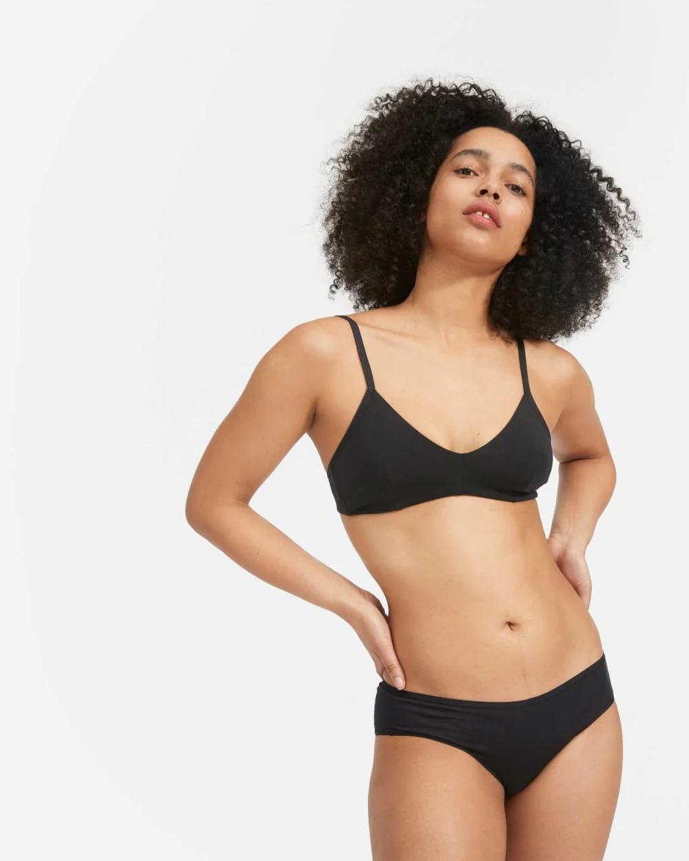 Cotton-bralette | Svart