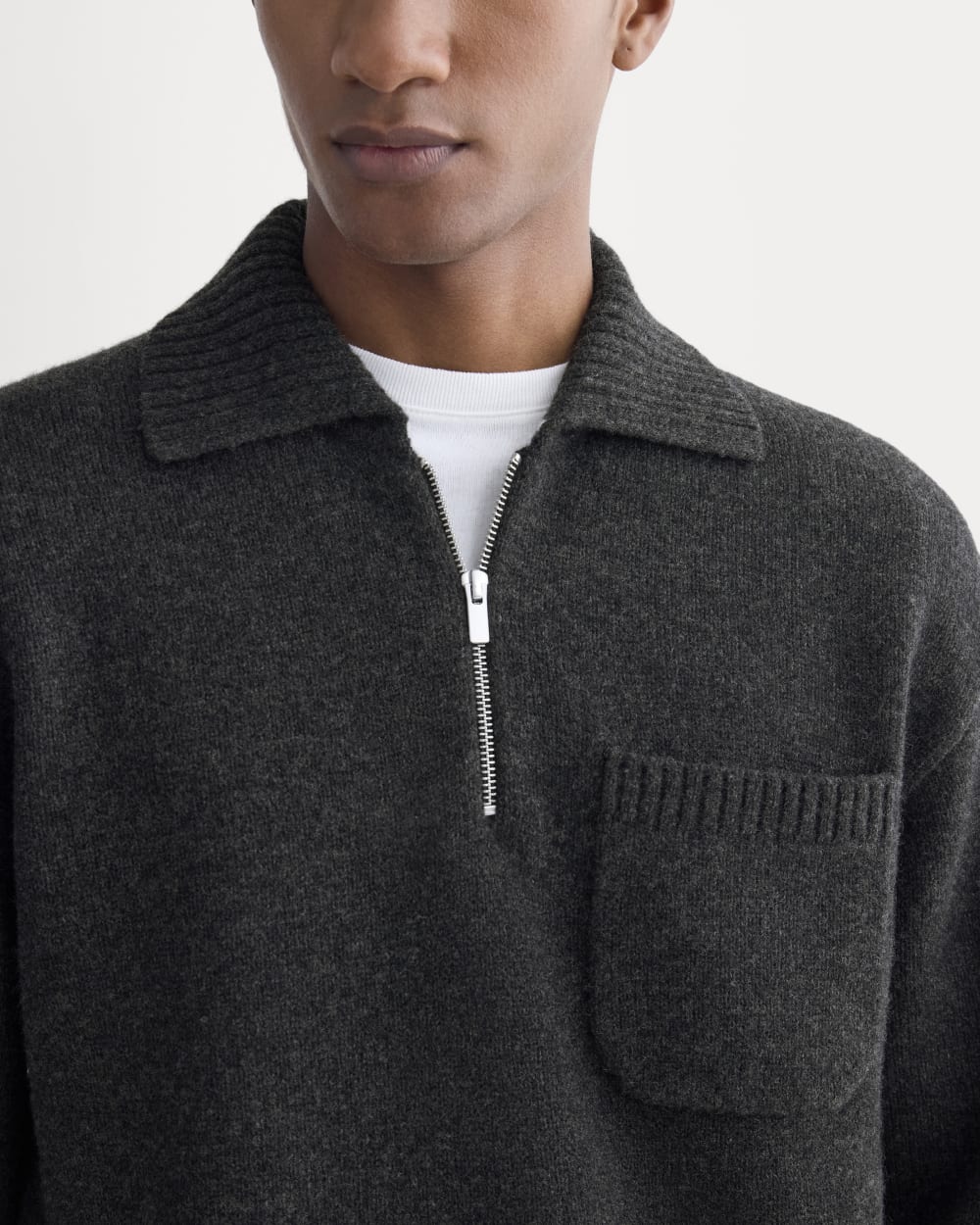 Luxe Merino Kvartszipplöjor | Gråsvart