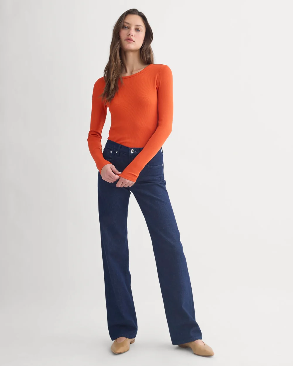 The Luxe Rib Long-Sleeve Crew | Rost