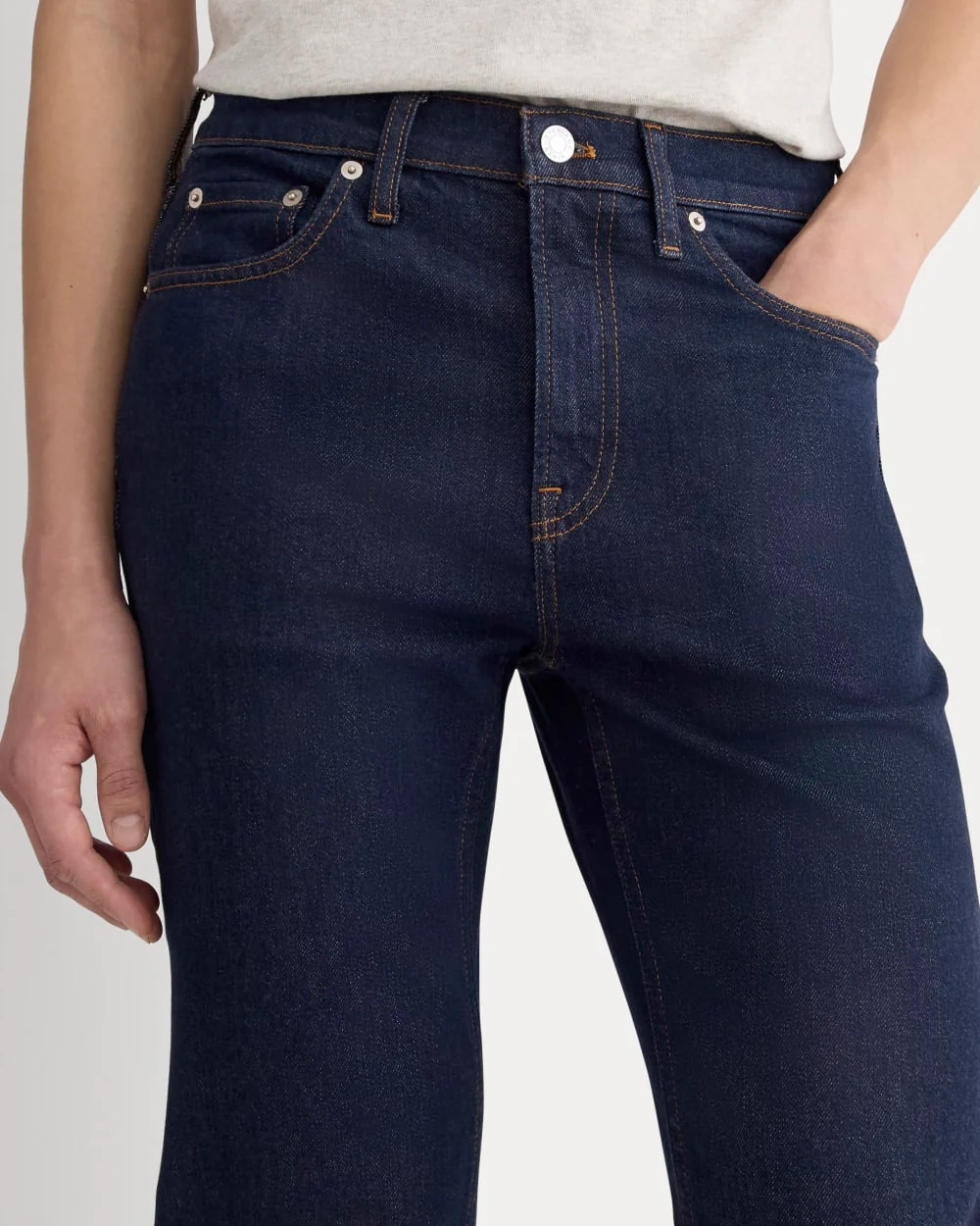 Organisk bomull rätbenig jeans | Rent blå