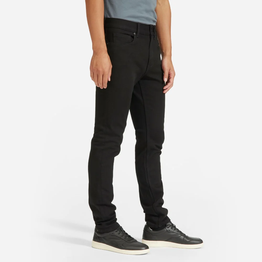 The Skinny 4-Way Stretch Organic Jean | Uniform | Svart