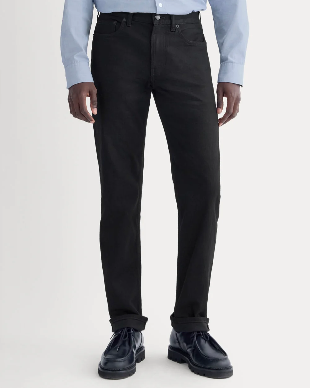 De selvedge raka passningsjeans | Shadow Rinse