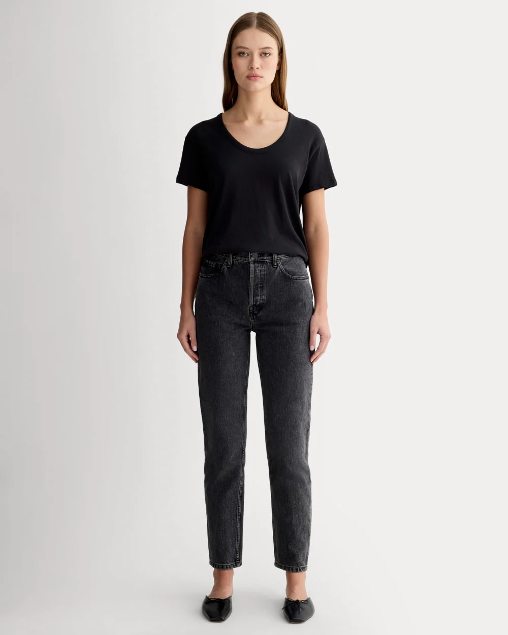 Air Scoop-Neck T-shirt | Svart