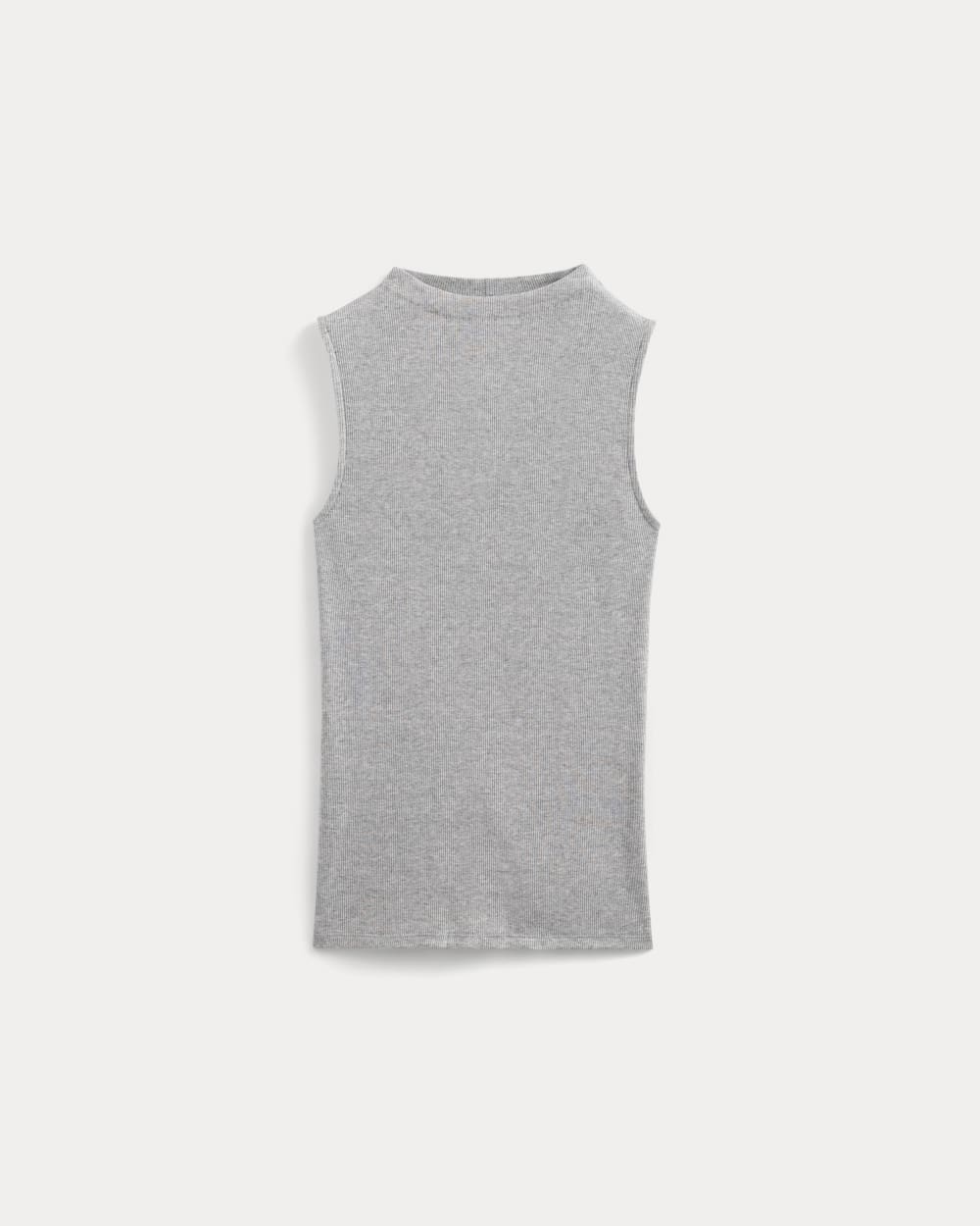 The Luxe Rib Funnel-Neck Tank | Klassisk hektorgrey