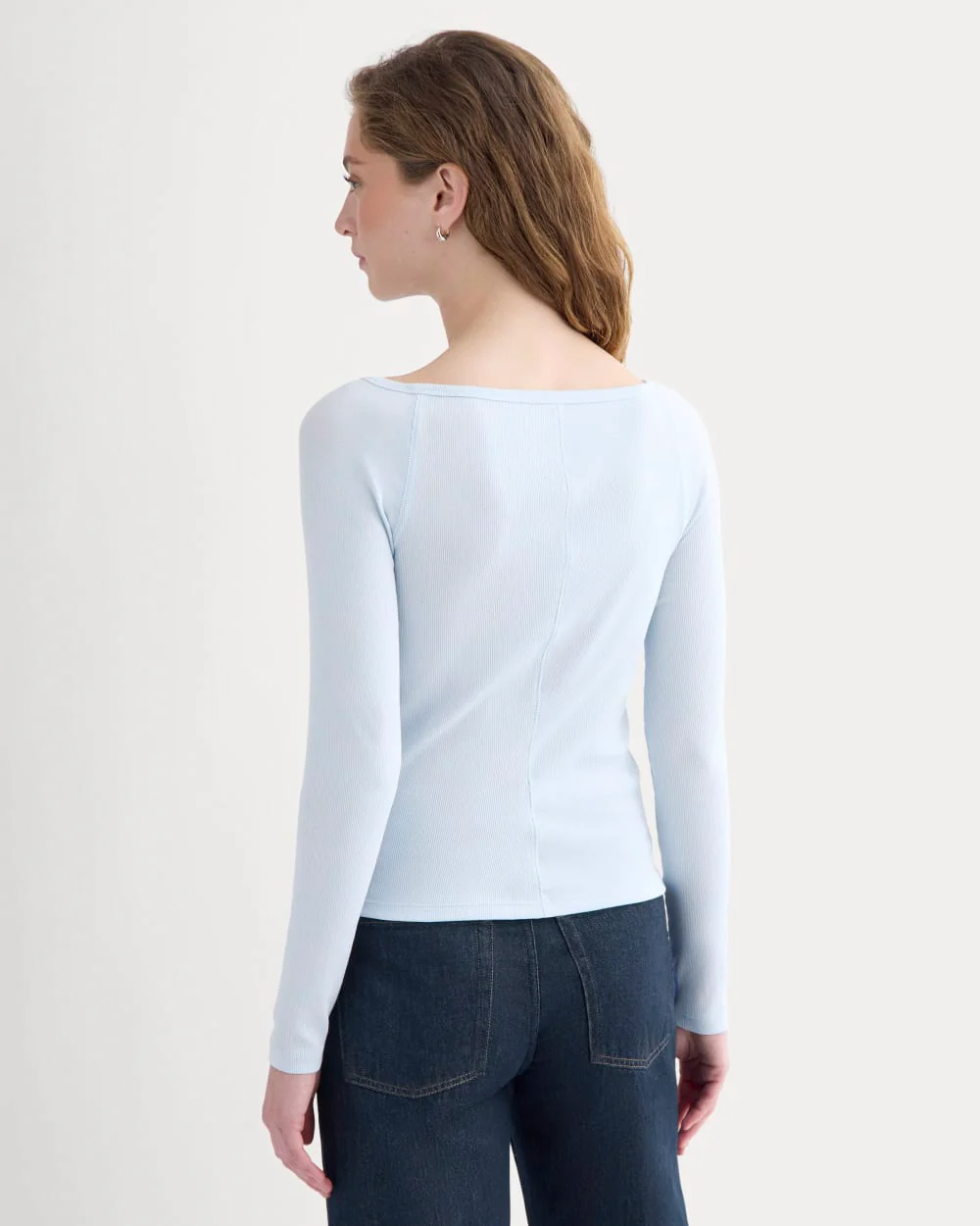 Luxe Rib Boatneck Top | Skywriting