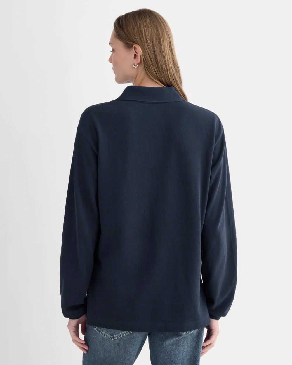 Oversized Pique-Polo | Djup blå
