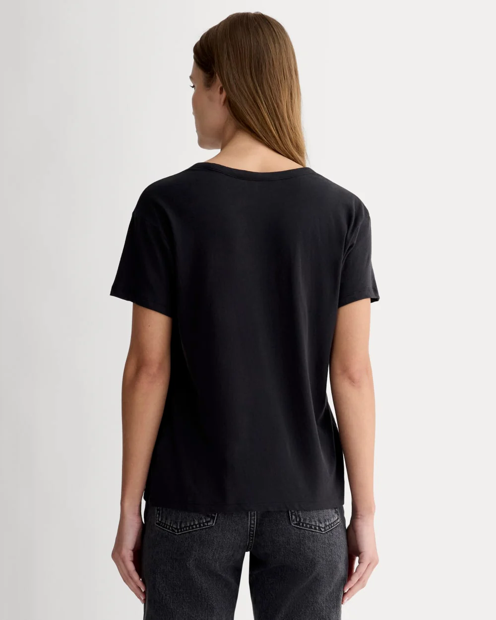Air Scoop-Neck T-shirt | Svart