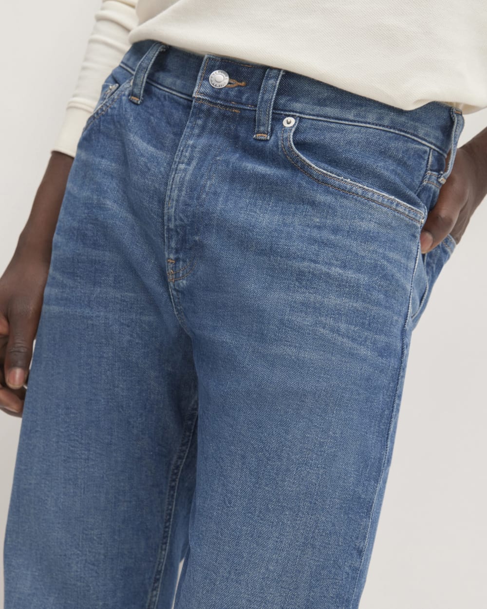 De selvedge raka passningsjeans | Inkwell Blue