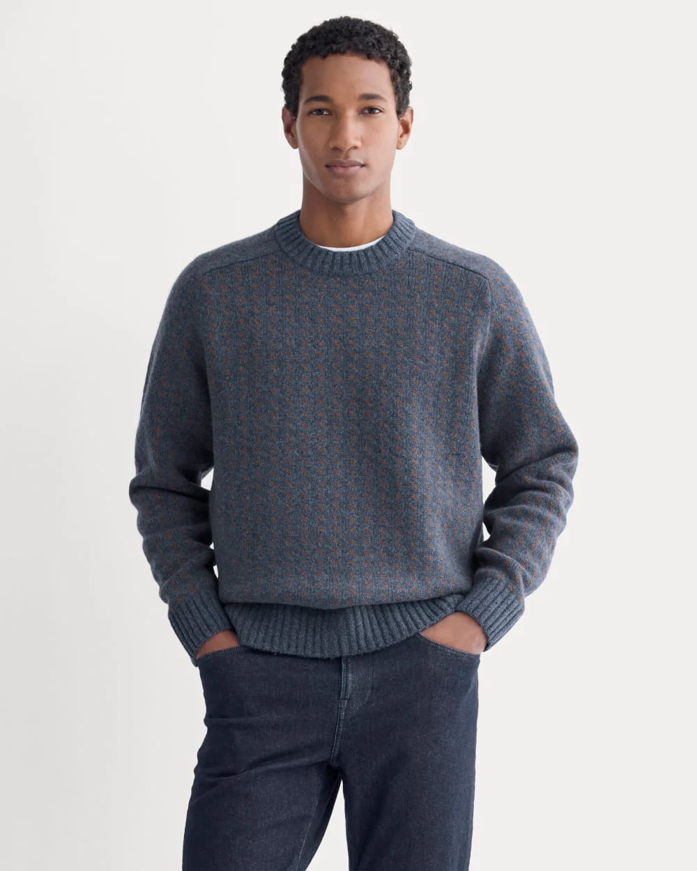 Wol Cashmere Nordic Crew | Hållbar indigo