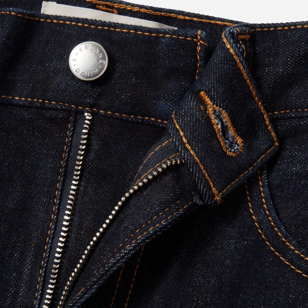 Organiska bomulls-snäv-sittande jeans | Mörk indigo