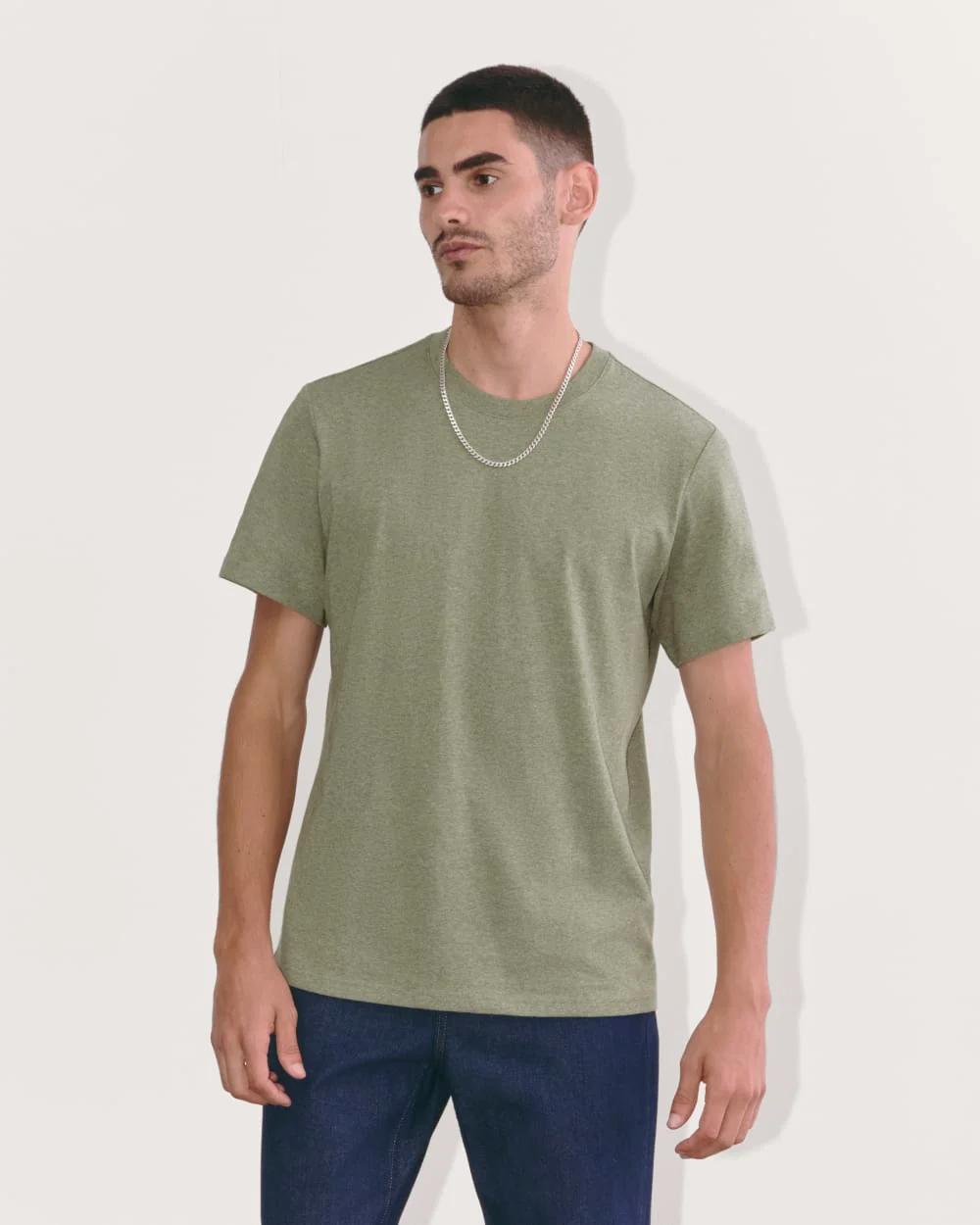 Premium-viktad crew | Uniform | Gråsånggrön