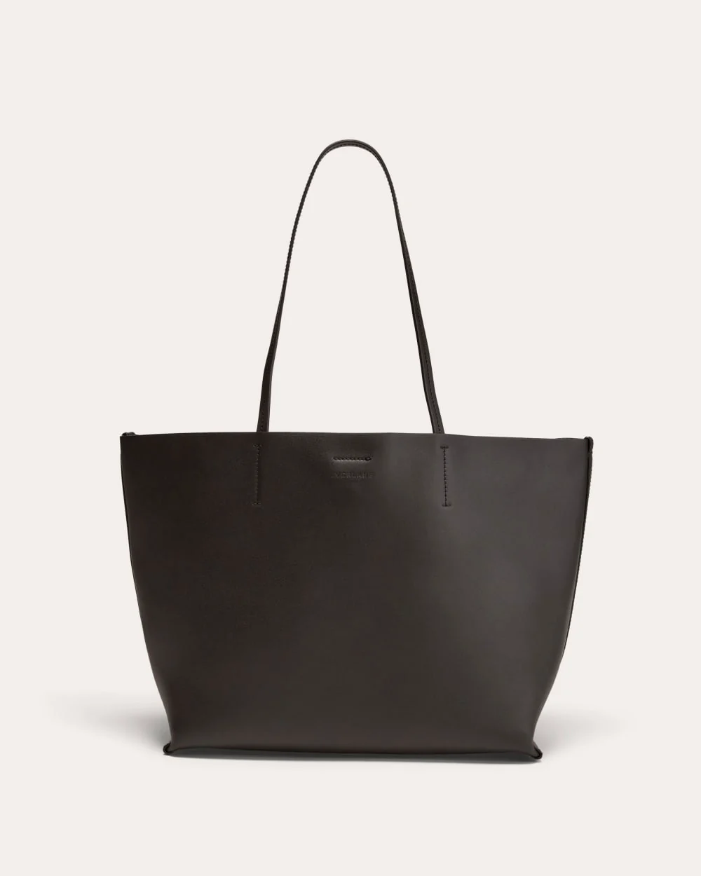 Luxe Medium italiensk läderkorg | Svart