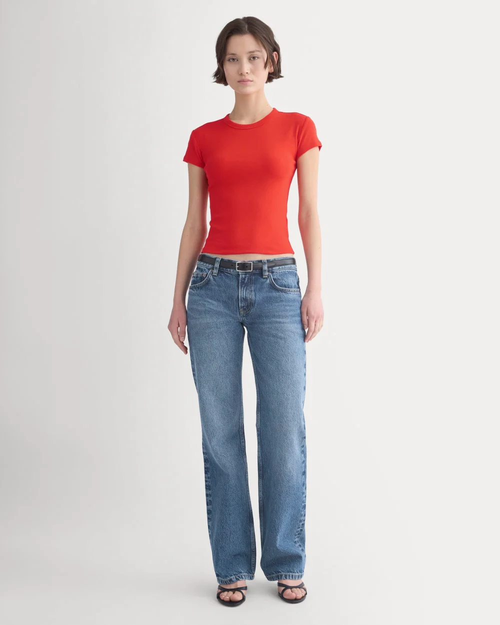 RetroSoft Cotton Crew | Flammande röd